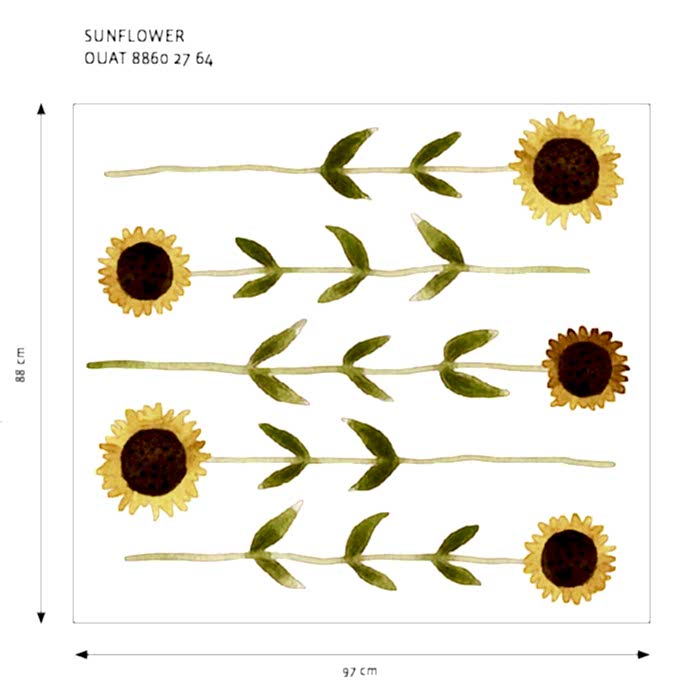 detalle case del papel pintado GIRASOLES